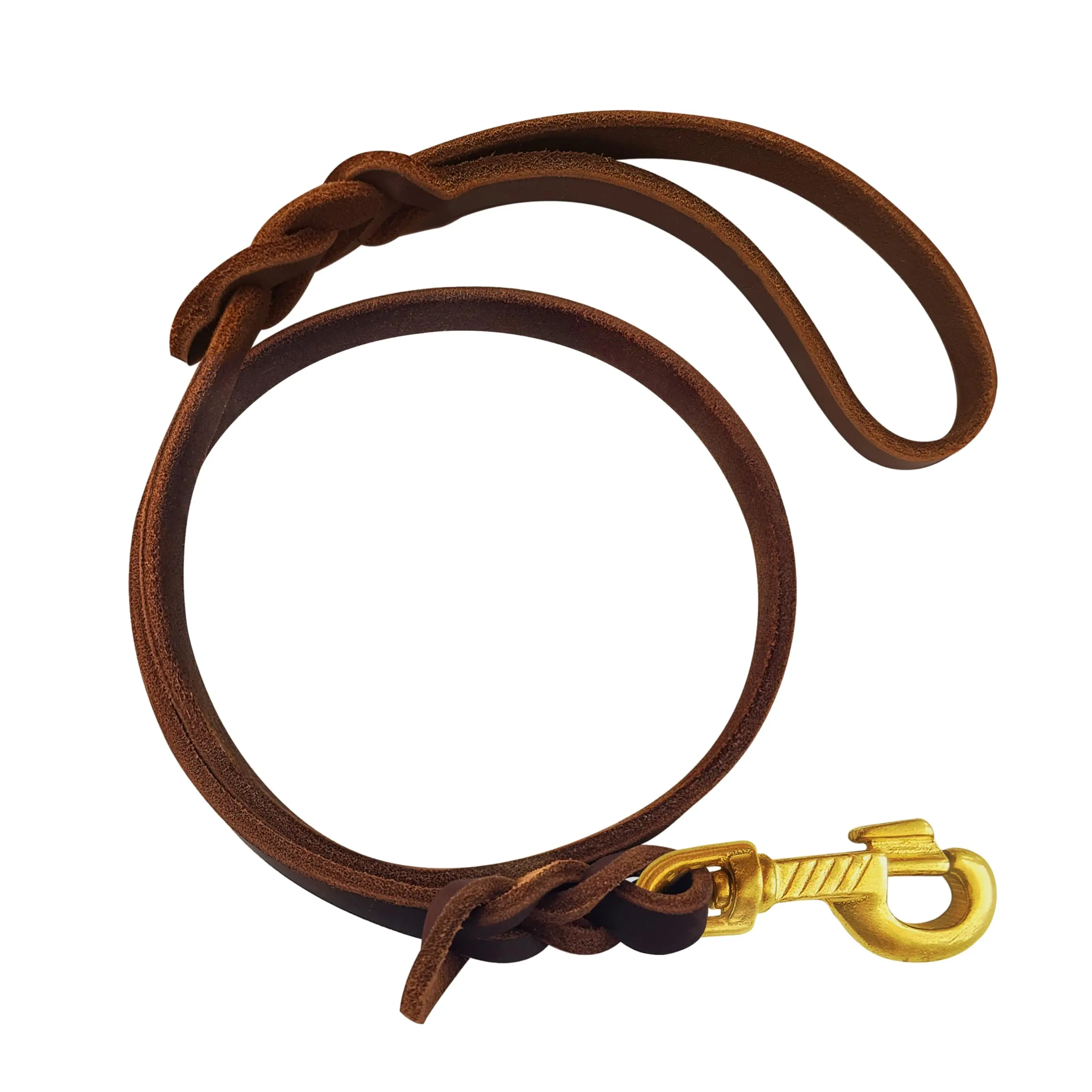 Barkable Leather Dog Lead Leash, 2.5 ft Traffic Lead for Walking Control
