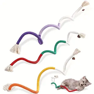 3 Pack Cat Chew Rope Toys, Safe Teething Toys for Indoor Cats, Indoor Suitability, Interactive Play Toys for Kittens  cat toys, cat chew toys, kitten teething, interactive cat toy, indoor cat toys, dental cat toys, Dental Health