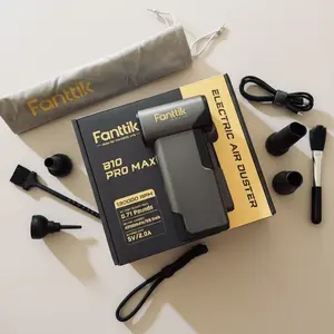 Fanttik B10 Pro Max 7.2V Electric Air Duster, Cordless Duster with 130000 RPM Brushless Motor, 6 Adjustable Levels, 28.8wh Rechargeable Battery, Air Blower for Workbench, PC Fans and Outdoor