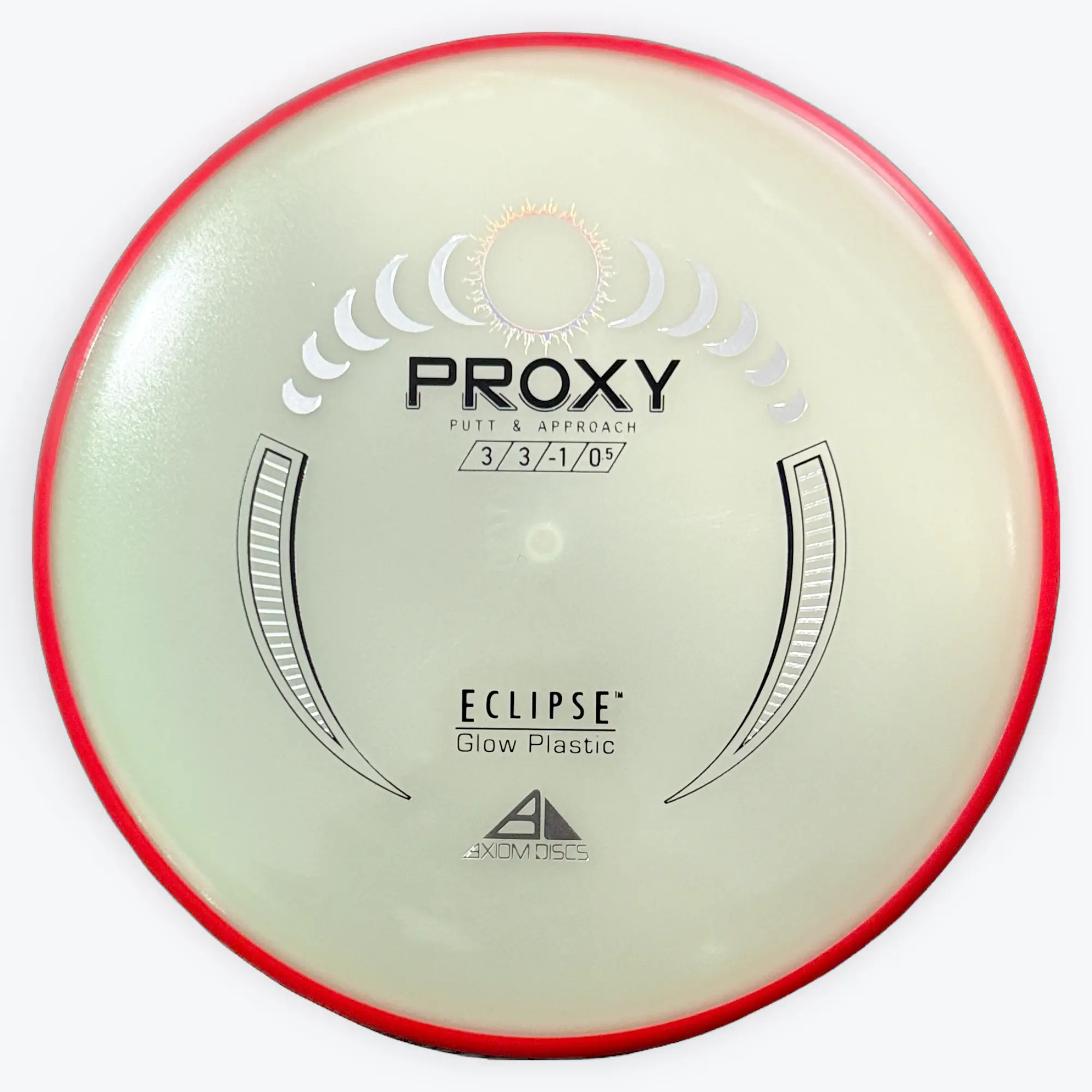 MVP/Axiom Proxy Eclipse Glow Plastic Disc - Straight Flyer for Putting & Approach - Versatile Disc for Various Throwing Styles - Flight Numbers 3.0/3.0/-1.0/0.5