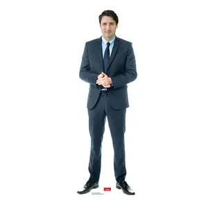 212 MAIN Single-Sided Justin Trudeau Canadian Prime Minister Cardboard Cutout, 74x25 in Large Size Self-Standing Advanced Graphics Decor for Photo Opportunities, Party & Event Decor