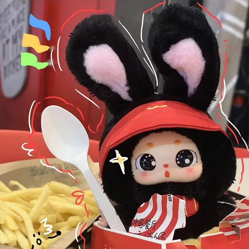 Little Chubby Bean "What Should I Eat Today" Series Plush Blind Box, Cute Animal Design Stuffed Animal Collectibles, Soft Cuddly Gift Cute Stuffies Collectible Figures, Miniature Toy Blind Bags