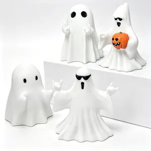 Halloween Middle Finger Heart Ghost Hanging Ornament, Cute Festive Home Decor Supply