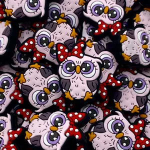 1pc I'm A Hoot Silicone Focal Beads | Owl Shape Beading & Crafting DIY