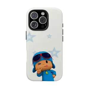 Adorable Pocoyo Phone Case – Kawaii Blue Cartoon Character Cover – Fun Aesthetic Protective Gift for Kids and Fans – Compatible with iPhone 17 Pro Max 16 15 14 13 12 11 Pro Max Plus and Samsung case