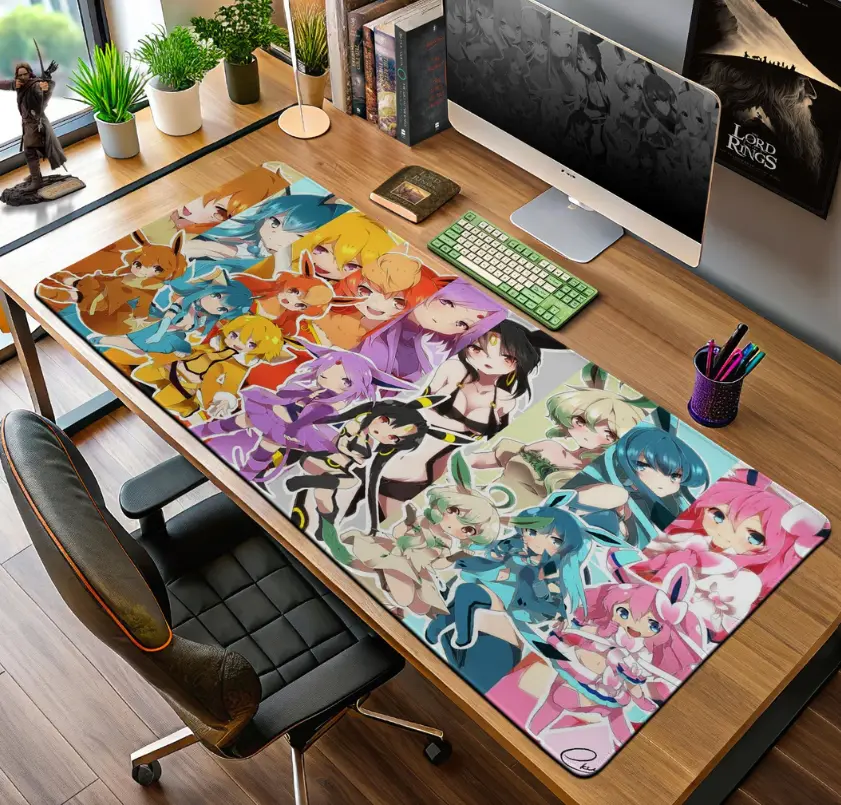 Eeveelutions Mouse Pad, Anime Gamer Desk Mat