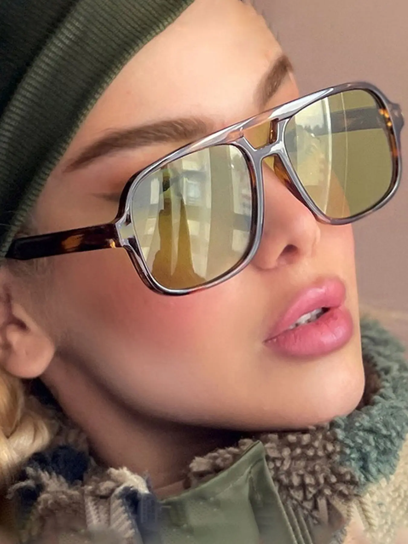 New Vintage Retro Sunglasses for Women, Fashionable Large Frame Frog Shape Uv400 Protection, Casual Metal Frame Eyewear for All Seasons, Fashionable Frames Sunglasses, Sun Protective Sunglasses