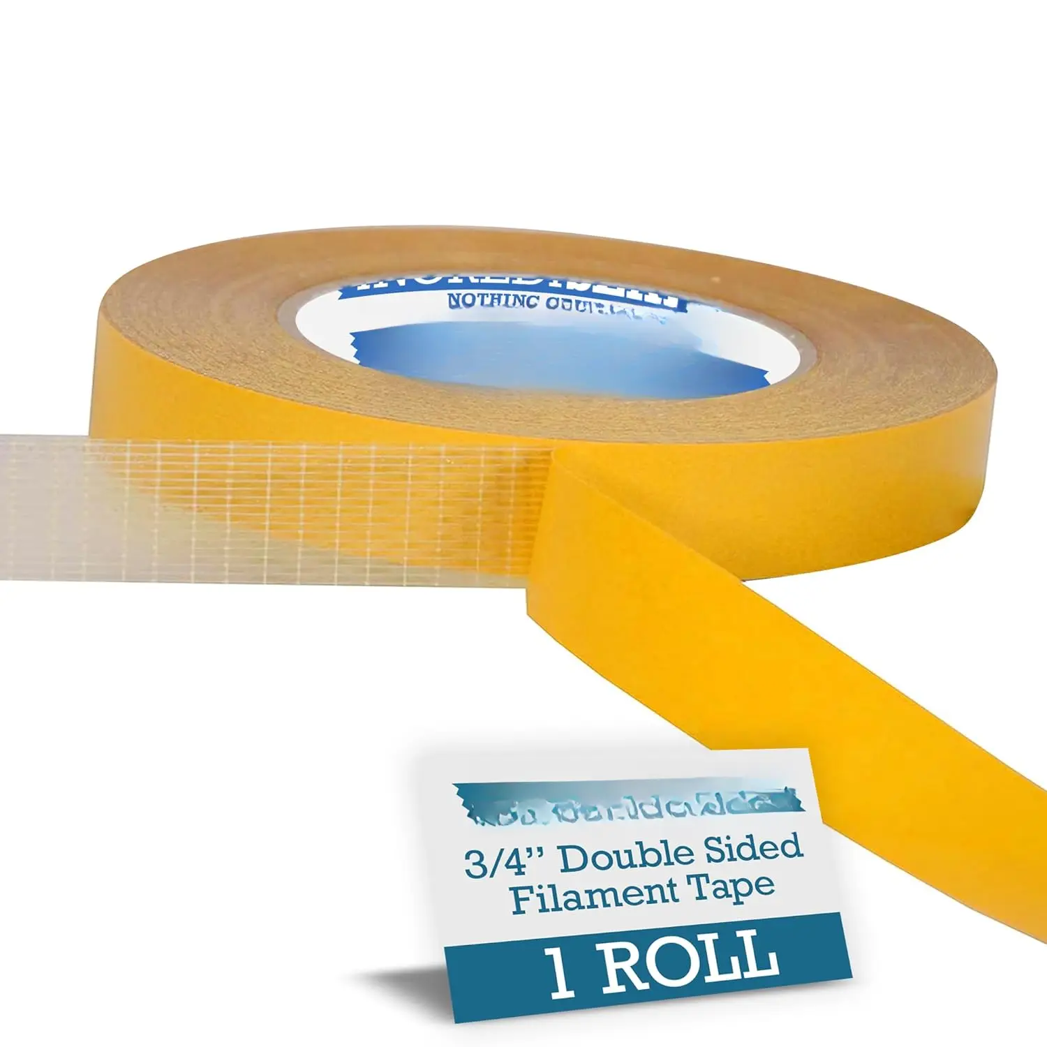3/4" Double Sided Bi-Directional Fiberglass Reinforced Filament Banner Hemming Mounting Tape, 36 Yards, 9.0 Mil, Heavy Duty Industrial, Permanent Bond, Hobby, Craft, Signs, Displays