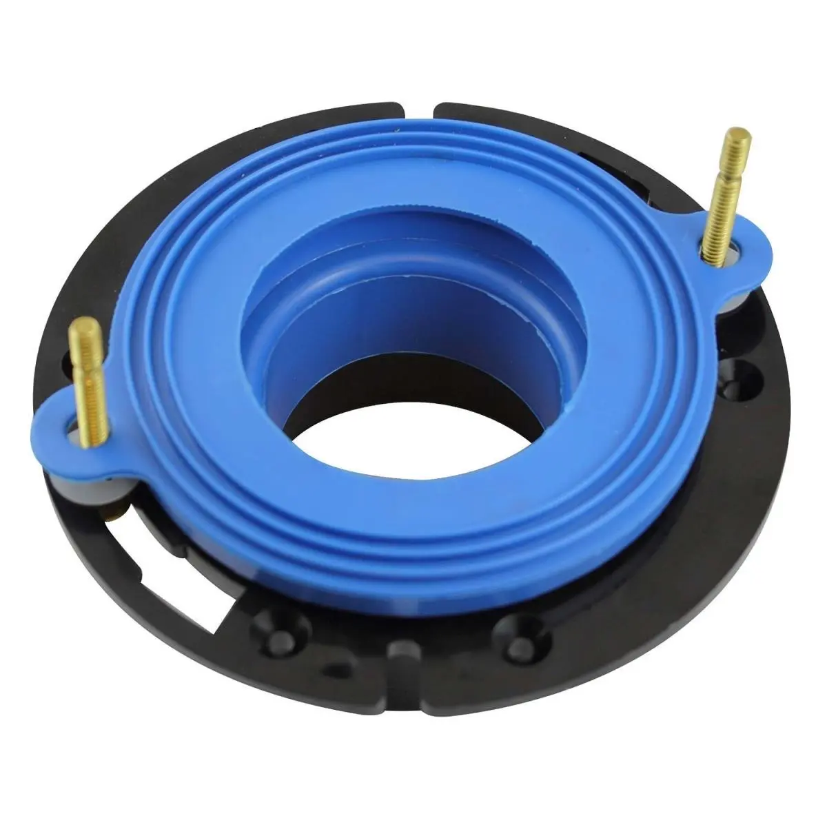Fluidmaster 979765 Brass Wax-Free Toilet Bowl Gasket with No-Rust Brass Bolts - Repositionable, 12.688 in W, 6.25 in H, 4.25 lbs, No Mess, No Minimum Temperature Required, Fits Any Flange, 12.688" W