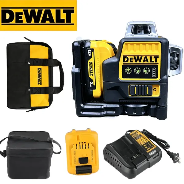 DEWALT DW089LG 3-Plane 360° Self-Leveling Laser Level, Professional Construction Tool for Contractors & Renovation Jobs size metric Green Cordless horizontal outdoor 360-degree hardware hand tool accessory
