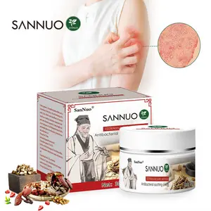 SanNuo Herbal Antibacterial Soothing Cream – Relieves Eczema, Psoriasis & Itching, Safe for Dry & Sensitive Skin, Zero Hormone & Fragrance-Free Creme for Eczema