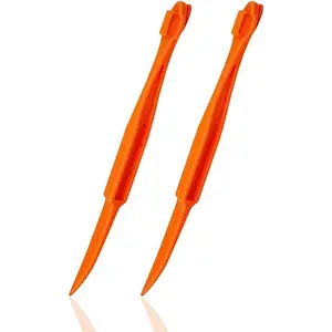 Orange Peeler Tools - Plastic Orange Peeler Citrus Remover Easy Open Lemon Citrus Peel Cutter Vegetable Slicer Fruit Tools Kitchen Gadgets (Orange 2 Pack)