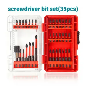 35PCS Impact Screwdriver Bit Set, Strong Magnetic S2 Alloy Steel Electric Driver Bits, PH/PZ/Hex Multi-Function Bits