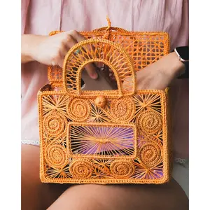 El Jardín · Ophelia Basket Bag · Orange