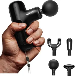 HEYCHY Super Mini Massage Gun, Deep Tissue Massager, Compact Travel Massage Gun, Full Body Recovery & Relief for Outdoors, USB Charging, 5 Speeds, Gifts for Men&Women