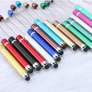 Set of 5, 10, 20 Plastic Touch Screen Multi-Function DIY Beaded Pens, Random Colors, No Accessories Included