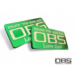 OBS - "Custom Message"  Pillar Emblem - Anodized - Sold as a Pair
