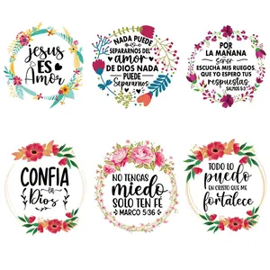 Flower & Letter Pattern Iron on Patch, 6pcs/set Modern Stylish Clothing Iron-on Decals, Washable Transfer Stickers for T-shirt, Jeans, Hoodie, Creative DIY Clothing Accessories, Gifts for Friends