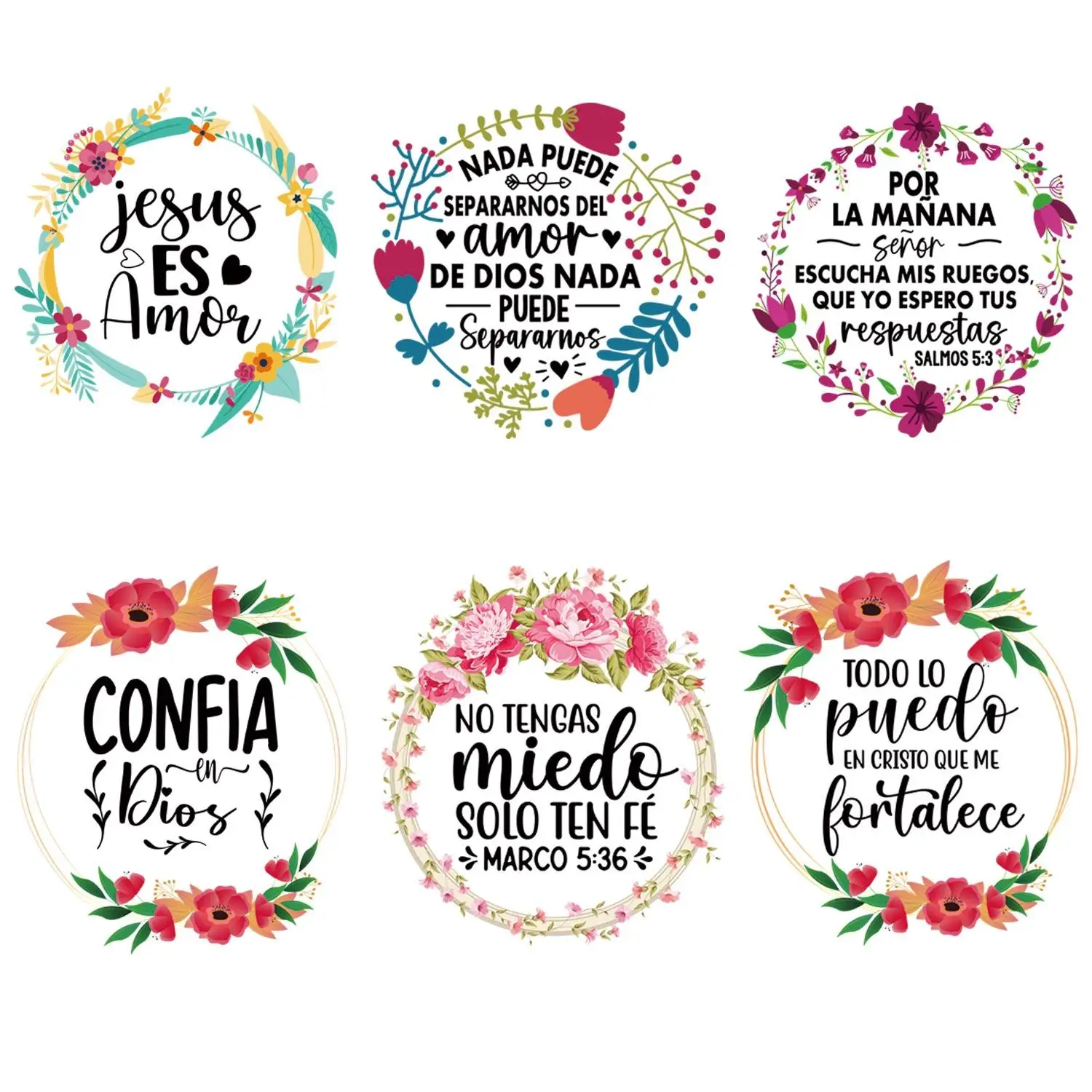 Flower & Letter Pattern Iron on Patch, 6pcs/set Modern Stylish Clothing Iron-on Decals, Washable Transfer Stickers for T-shirt, Jeans, Hoodie, Creativ