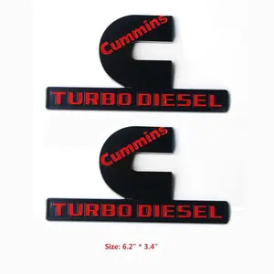 Dodge RAM 2500 3500 Diesel Emblems 2013–2018 | 3D Raised Hood Side Badges L+R Set | Heavy Duty Truck Upgrade