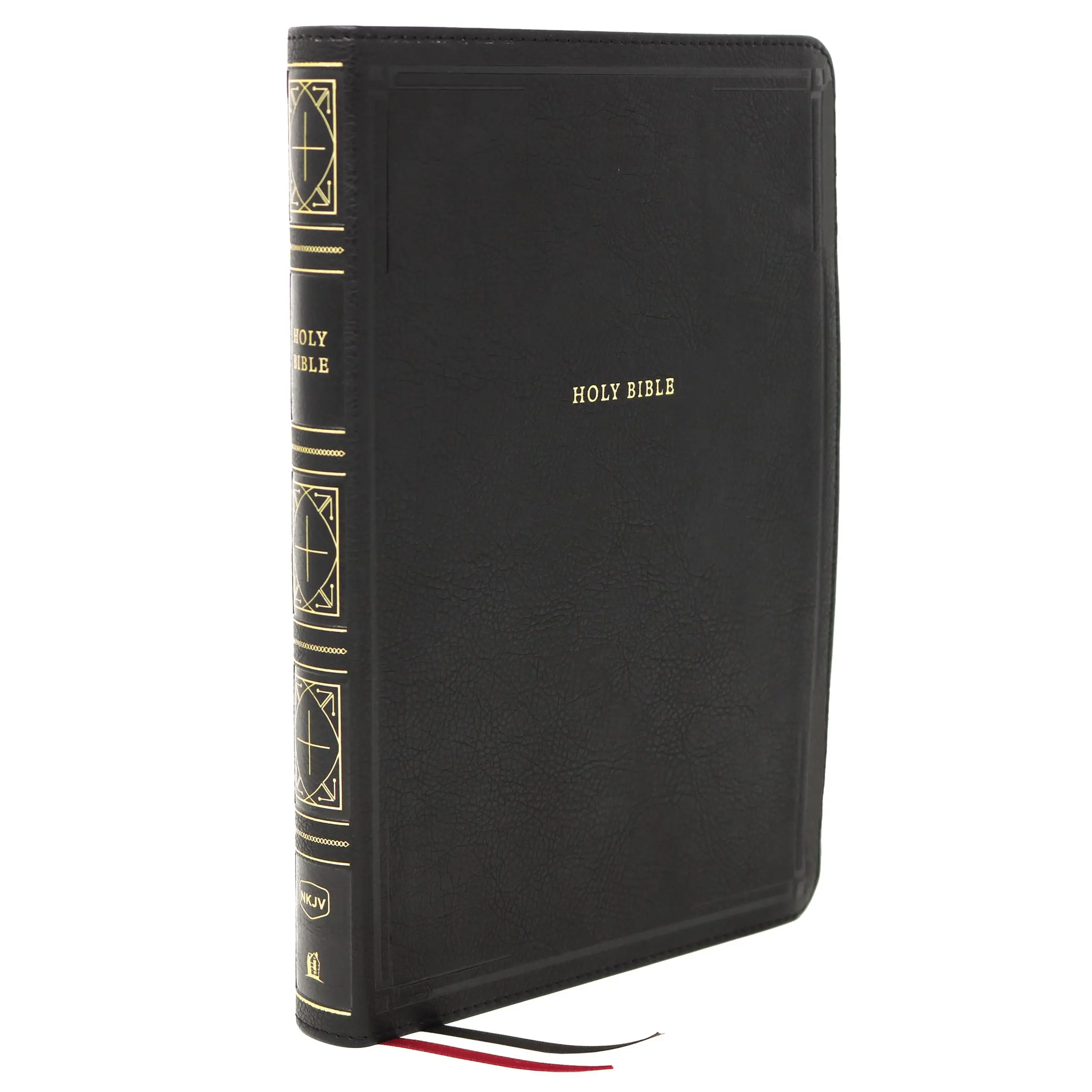 NKJV Holy Bible, Giant Print Thinline Bible, Black Leathersoft, Red Letter, Comfort Print: New King James Version by Thomas Nelson [Leathersoft Book]