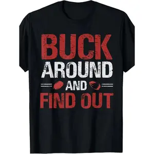 Buck Around and Find Out Ohio State Buckeyes T-Shirt - Vintage Ohio Map with Buckeyes Logo & Red Text, Unisex Adult & Sizes, Ohio State Fan Gift, Casual Wear, Family Matching Outfits, Mens Funny Tshirts, Funny Shirts, Mens Clothes, Funny Tshirts Men