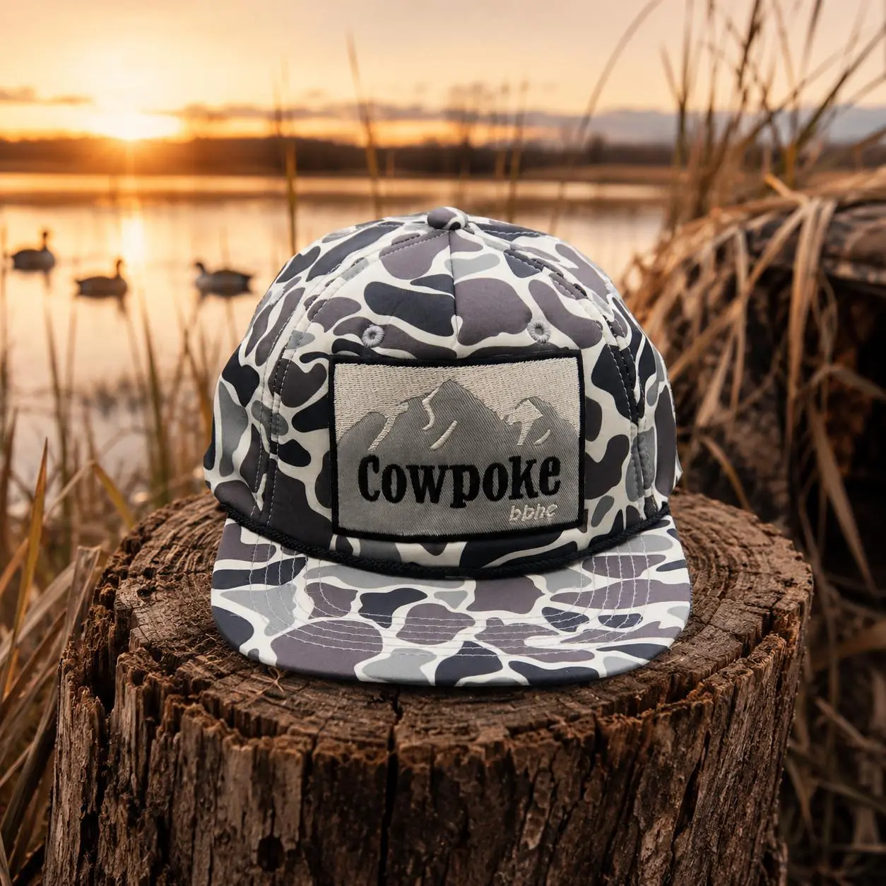 [Buy 1 get 1 FREE ] [Buy 1 get 1 FREE ] Cowpoke Camo Hunting Hat, Mountain Patch Snapback Cap, Outdoor Duck Camo Hat, Men’s Fishing Camping Gift