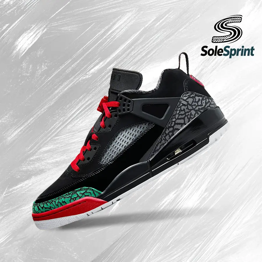 Nike Jordan Spizike Low Black Classic Green White Varsity Red – Men's Lifestyle Sneakers – Shoes For Man -Vintage-Spring & Summer-Inspired Running Shoes, Shock-Absorbing Comfort, Gym To Streetwear Casual Wear-back to school– FQ1759 060