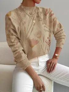 Women's Knitted Sweater, Spring Fall Winter Collection, Casual Elegant Commute Wear, Holiday Style, Stars Pattern Design, Knitwear