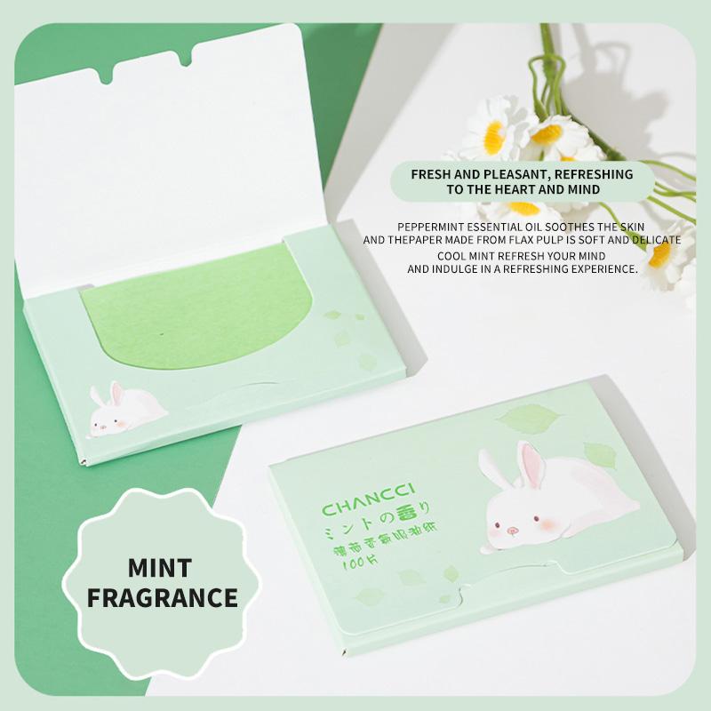 CHANCCI 700 Sheets 100pcs/box Portable Facial Oil Absorbing Paper Oil Control Face Paper Oil Blotting Makeup Blotting