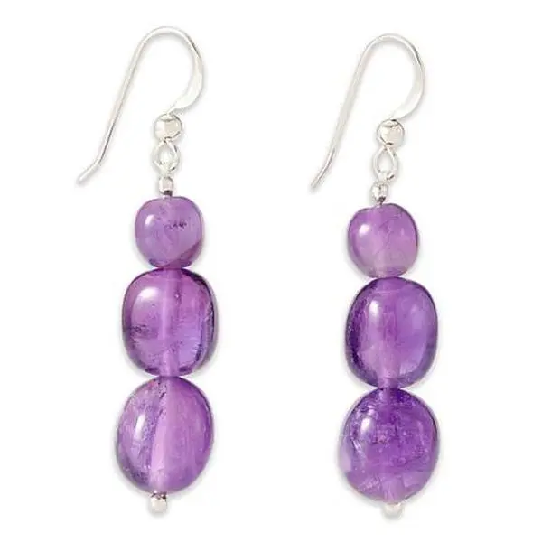 Mine Finds by Jay King Amethyst Sterling Silver Dangle Earrings