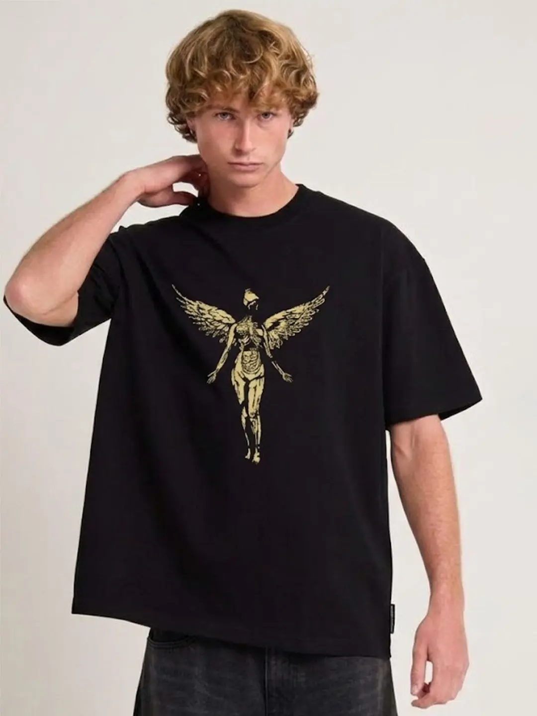 Nirvana grunge Style Washed Graphic T-Shirt Vintage Band Tee