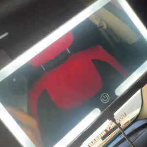 Car Sun Visor Vanity Mirror, Rechargeable Makeup Visor With 3 Light Modes, LED Accessories for Car Truck SUV, Dimmable Clip-on Rear View Sun-Shading Cosmetic