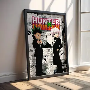 Hunter x Hunter Anime Poster - Hxh Gon Killua Poster - Hxh Poster - Hxh Anime Poster - Hunter x Hunter Wall Art - Hxh Print - Hisoka -Leorio