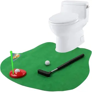 Toilet Golf Game- Practice Mini Golf in Any Restroom/Bathroom - Great Toilet Time, Funny White Elephant Gag Gifts for Golfer, Useful White Elephant Gift Ideas, Golf Gifts for Men