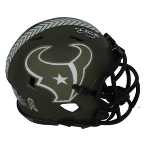 Dalton Schultz Autographed Houston Texans 2022 STS Speed Mini Helmet Beckett