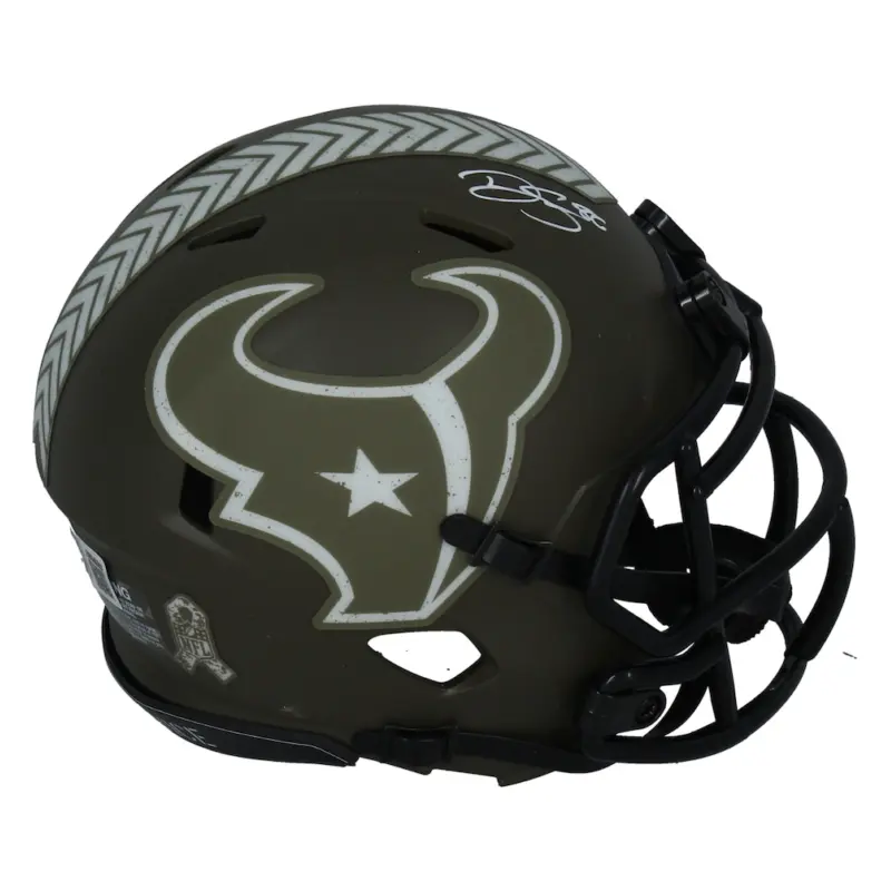 Dalton Schultz Autographed Houston Texans 2022 STS Speed Mini Helmet Beckett