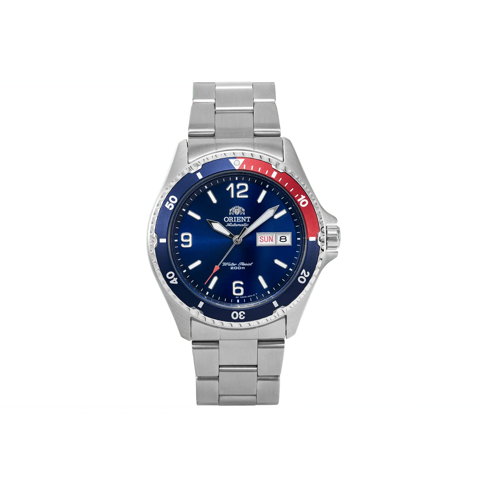 Orient Men's Automatic Analog Mechanical Sports Diving Watch - Stainless Steel Wristwatch with Blue Dial, Day-Date Display, 200m Water Resistant Watch, 41.5mm Case, Analog Mechanical Watches