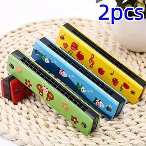 Play16 Harmonica Baby Musical Instrument Toy Set, 2-Piece Kids Music Learning Tool, Perfect Gift for Children & Beginners, Durable