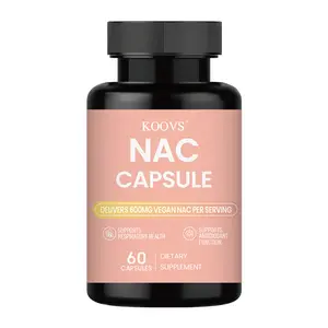 KOOVS Vegan NAC Capsules | 600mg | Antioxidant & Liver Support | 60Capsules