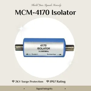 NEWARK MULTICOMP PRO MCM-4170 COAXIAL GROUND LOOP ISOLATOR W/ 2KV SURGE PROTECTION FOR OTA, CABLE TV & SATELLITE APPLICATIONS 5-2400MHZ