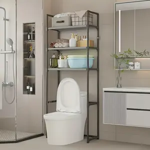 1pc Storage Rack Above Bathroom, 3 Tier Bathroom Organizer Shelf, Freestanding Shelf Space Saver, Independent Bathroom Shelf Above Toilet