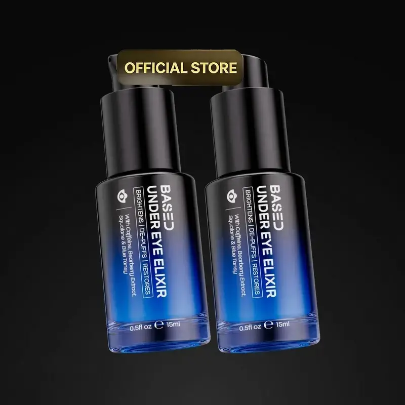 2 Pack BASED Under Eye Elixir | Brightens De-Puffs & Revitalizes Under Eyes BASED Eye Treatments Simple Effective