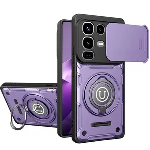 New 360 Rotating Magnetic Stand Phone Case for Infinix Note 50 Pro 4g, NOTE50 4G Anti-Drop Phone Cover with Camera Push-Protect Feature