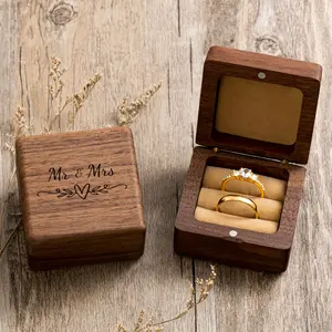 [Wedding] Carved Wooden Ring Box for Wedding, Ring Bearing Box for 2 Rings, We Do Ring Box, Proposal Ring Box, Ring Jewelry Box, Gift Jewelry Box, Display Box