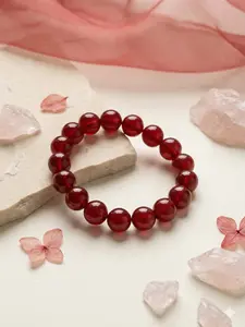 Crimson Poise Bracelet - Hand-polished Natural Carnelian Beads