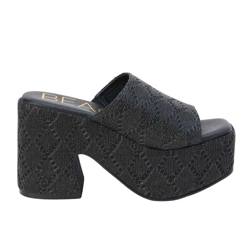 BEACH by Matisse Womens Como Block Platform Casual Sandals Casual High Heel 3" & Up - Black