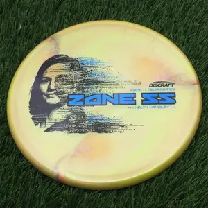 Discraft Special Blend Titanium Metallic Big Z Pearl Zone SS with 2026 Holyn Handley Tour Series Stamp - 173.2g - Orange Small Swirls On Light Yellow