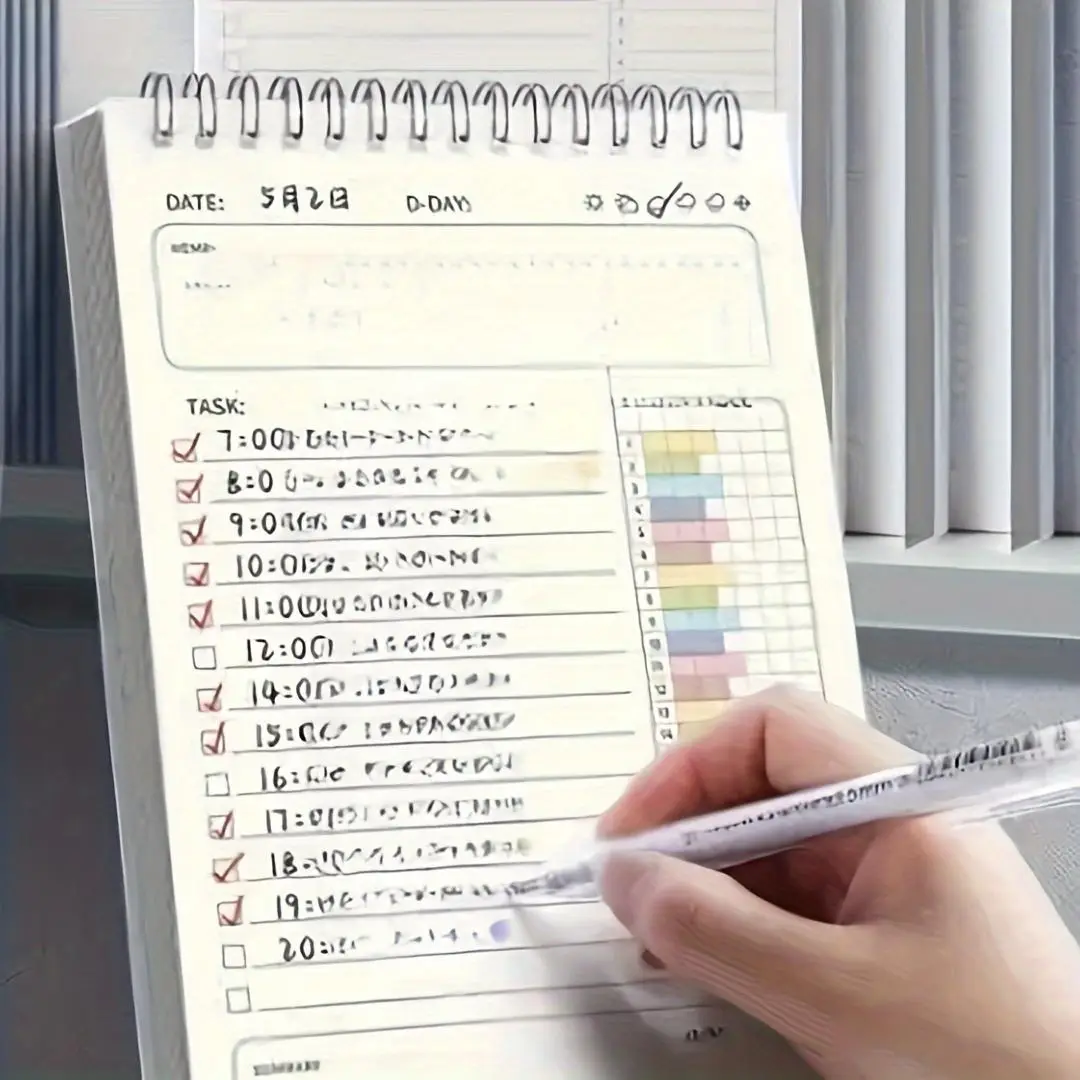 A5 Agenda Planner Notebook, 1 Count Schedule Spiral Notebook, Daily Plan To Do List Notebook, Office School Stationery Supplies, School Supplies