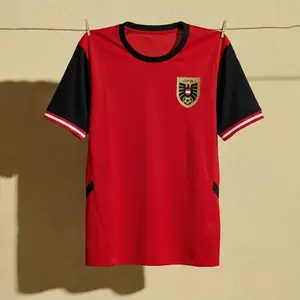 2026 Home Austria National Soccer Team Style Jersey Home Shirt, Patriotic Football Jersey, All Over Print Unisex Soccer Jersey, Sports Fan Apparel Top